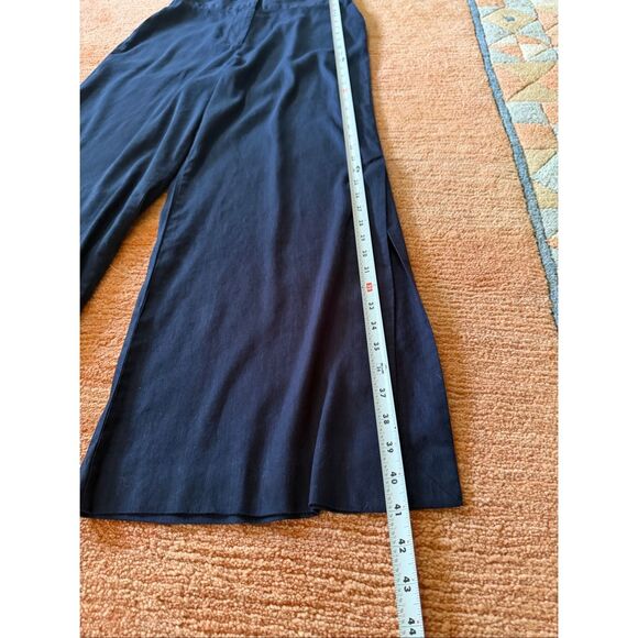 Antonio Melani Linen Blend Wide Leg Pants Women’s Size 6 High Rise Side Slits Na - Picture 5 of 8